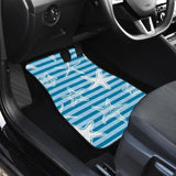 Starfish Blue Blackground Front And Back Car Mats