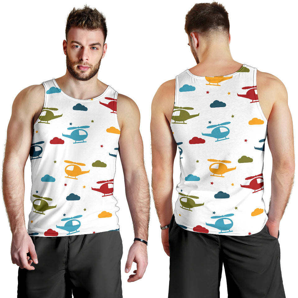 Colorful helicopter pattern Men Tank Top