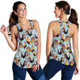 Rooster chicken cock snowfalke Women Racerback Tank Top