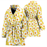 Fried Eggs Pattern Print Design 05 Women's Bathrobe