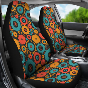 Gear Pattern Print Design 01 Universal Fit Car Seat Covers