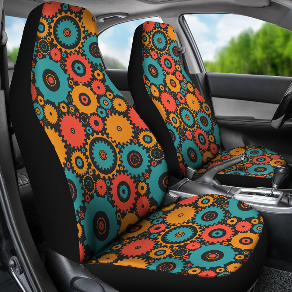 Gear Pattern Print Design 01 Universal Fit Car Seat Covers