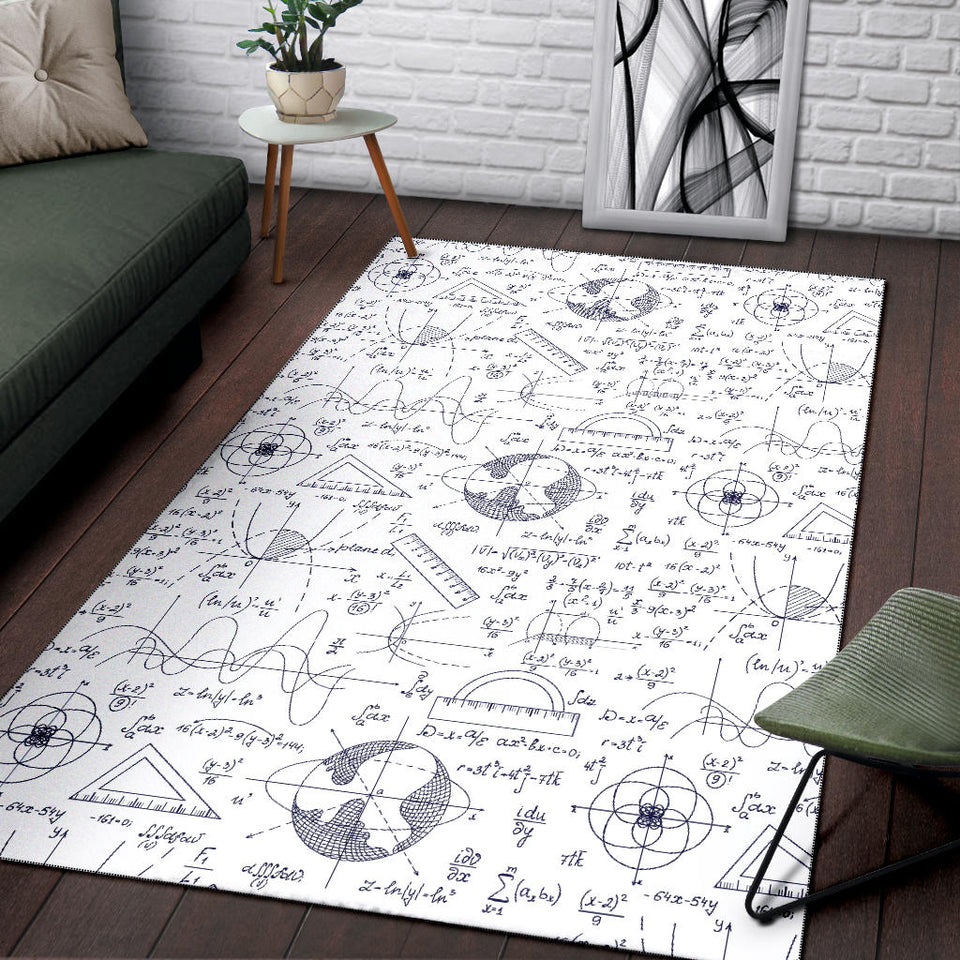 Math Pattern Print Design 03 Area Rug