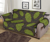 Hop pattern black background Sofa Cover Protector