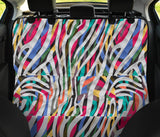 Colorful Zebra Skin Pattern Dog Car Seat Covers