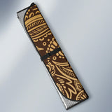 Cocoa Beans Tribal Polynesian Pattern Background Car Sun Shade
