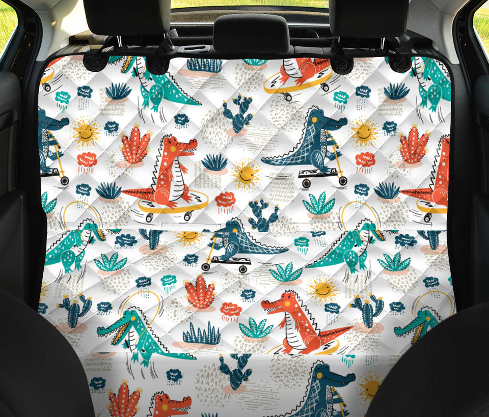 Cute Crocodile Pattern Dog Car Seat Covers