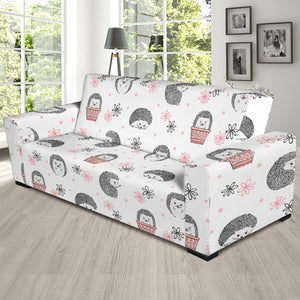Hedgehog Pattern Print Design 02 Sofa Slipcover