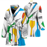 Darts Pattern Print Design 03 Women's Bathrobe