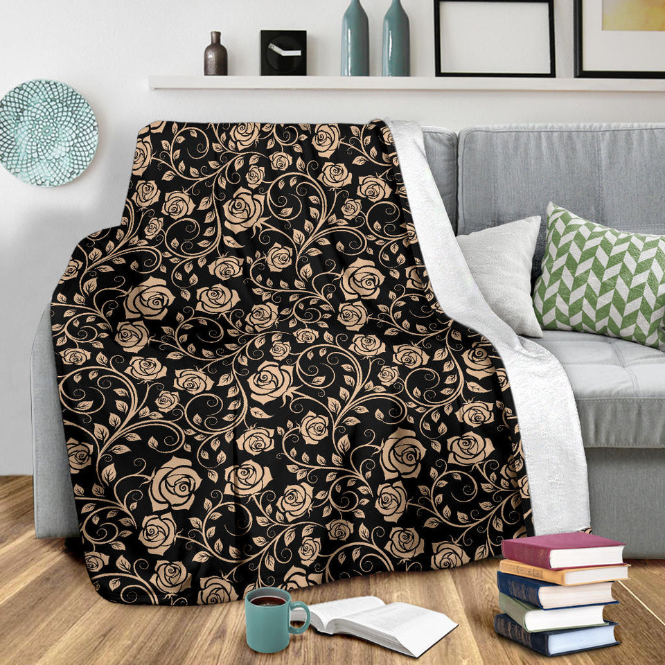 Rose Pattern Print Design 04 Premium Blanket
