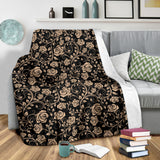 Rose Pattern Print Design 04 Premium Blanket