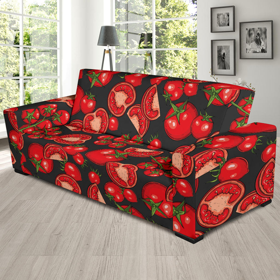 Tomato Black Background Sofa Slipcover