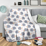 Hedgehog Pattern Print Design 04 Premium Blanket