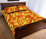 Fire flame design pattern Quilt Bed Set