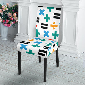 Math Pattern Print Design 05 Dining Chair Slipcover