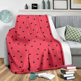Watermelon Texture Background Premium Blanket