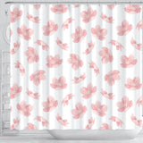 Pink Sakura Cherry Blossom Pattern Shower Curtain Fulfilled In US