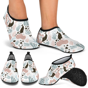 Cute Mermaid Pattern Aqua Shoes