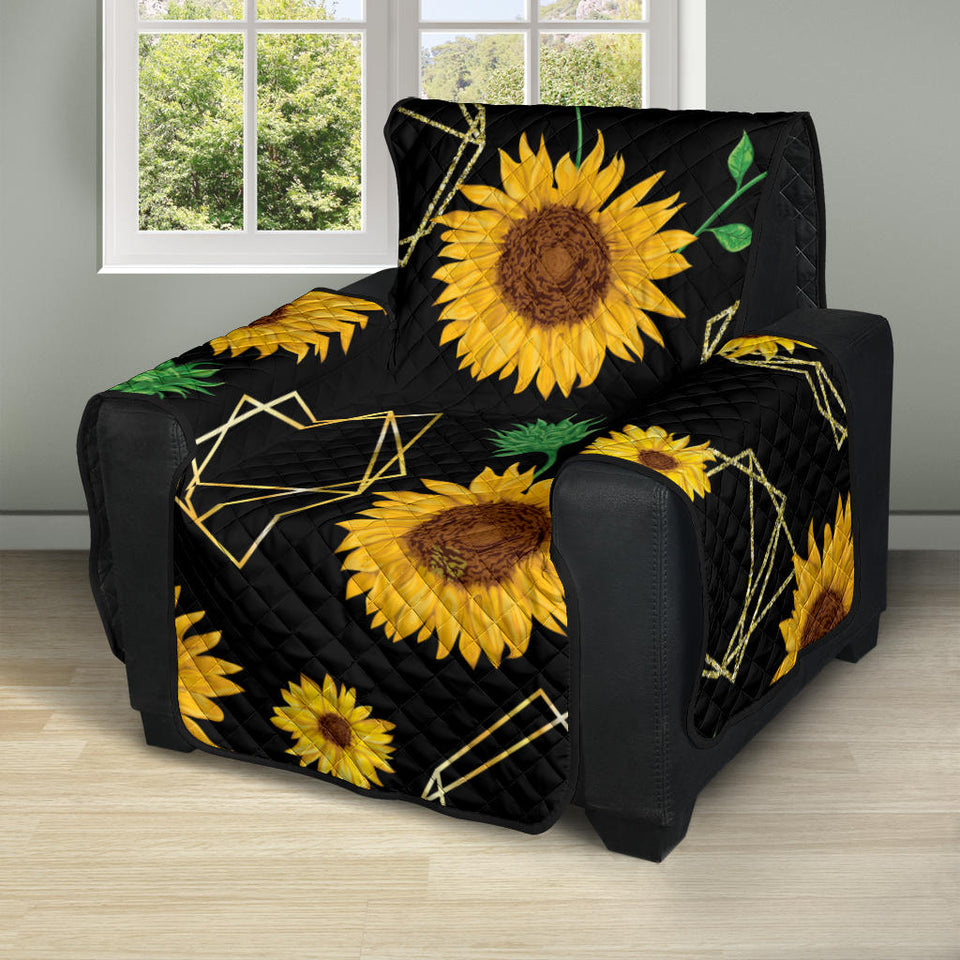 sunflower golden polygonal shapes Recliner Cover Protector