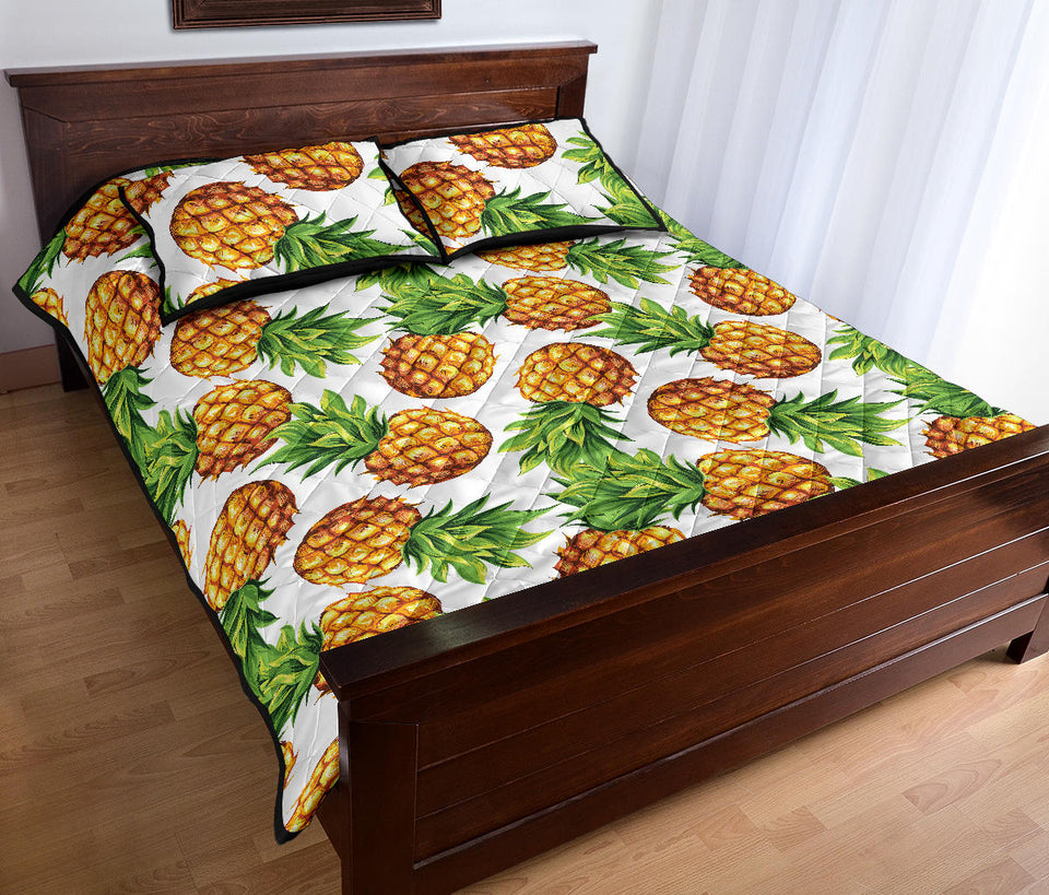 Pineapples design pattern Quilt Bed Set