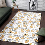 Golden Retriever Pattern Print Design 04 Area Rug