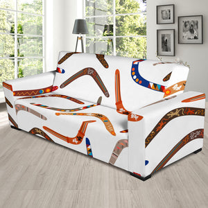 Boomerang Australian Aboriginal Ornament Pattern Sofa Slipcover