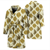 Lion Pattern Print Design 02 Men's Bathrobe