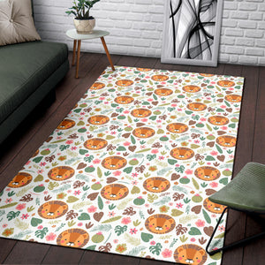 Lion Pattern Print Design 04 Area Rug