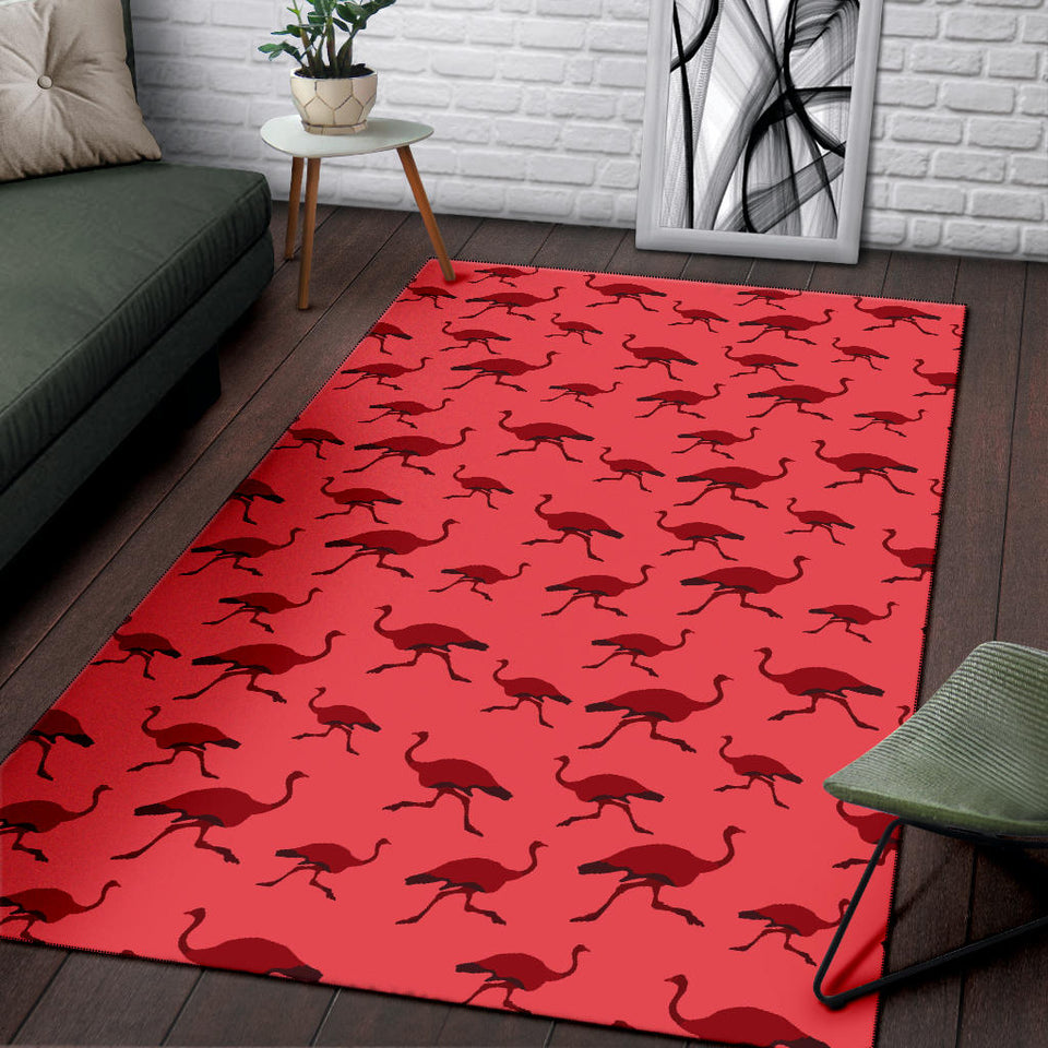 Ostrich Pattern Print Design 03 Area Rug