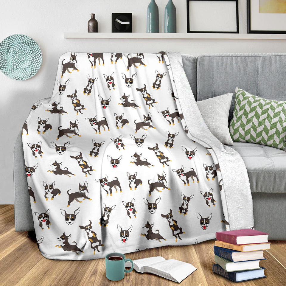 Chihuahua Dog Pattern Premium Blanket