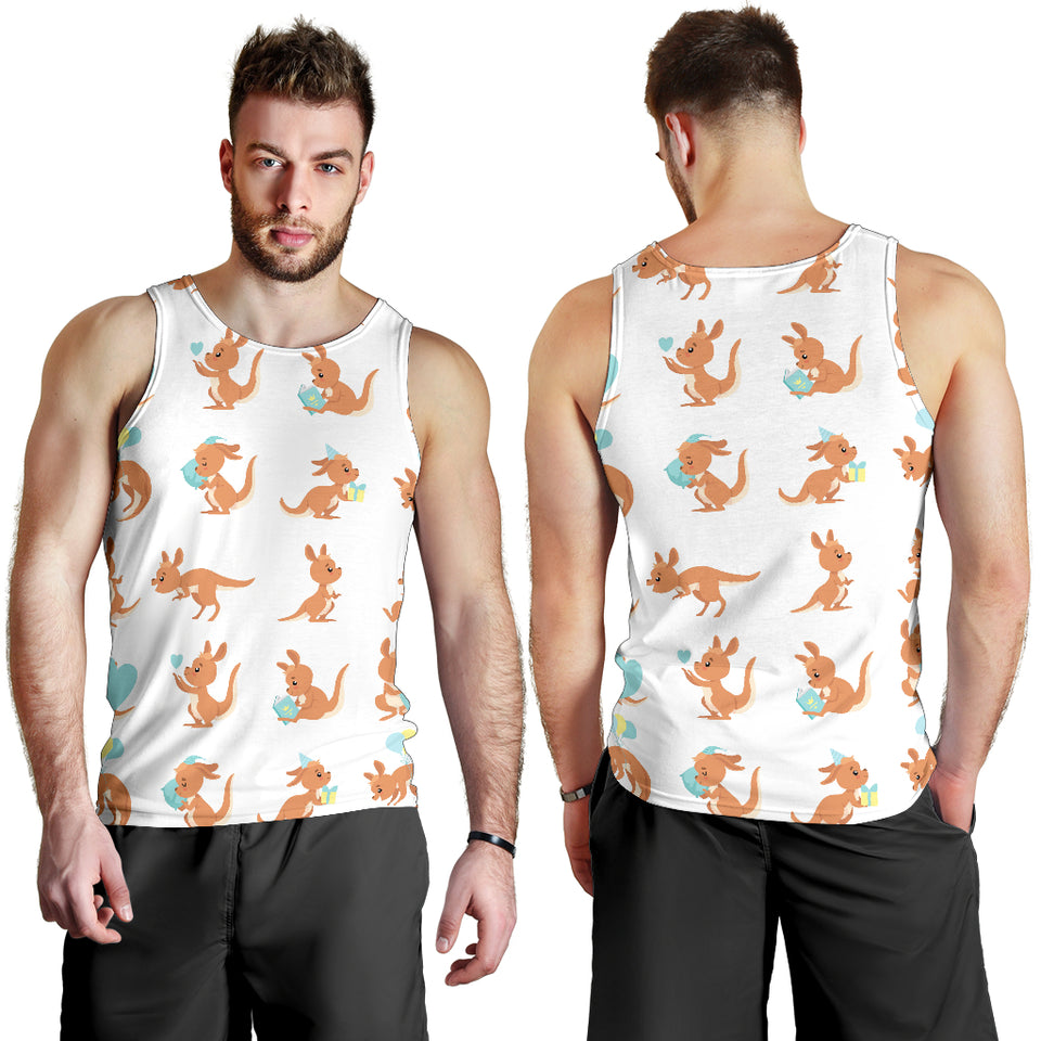Cute Kangaroo pattern Men Tank Top