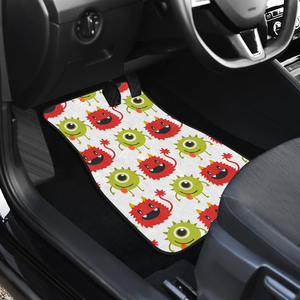 Alien Pattern Print Design 05 Front and Back Car Mats
