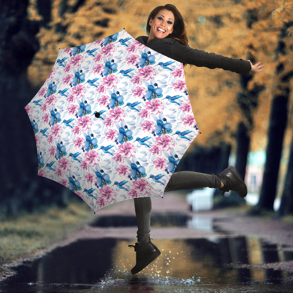Hummingbird Pattern Print Design 02 Umbrella