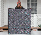 Ostrich Pattern Print Design 01 Premium Quilt