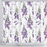 Lavender Flower Design Pattern Shower Curtain Fulfilled In US