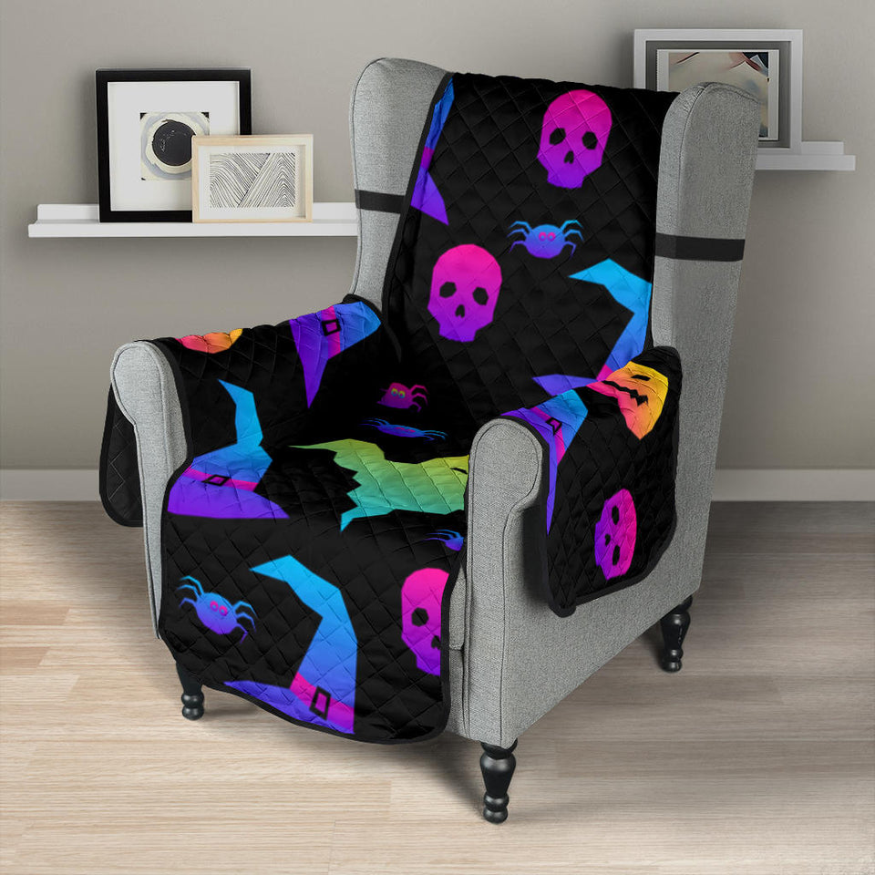 Colorful halloween background Chair Cover Protector