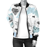 Cute Dolphins Childish Style Pattern Women'S Bomber Jacket