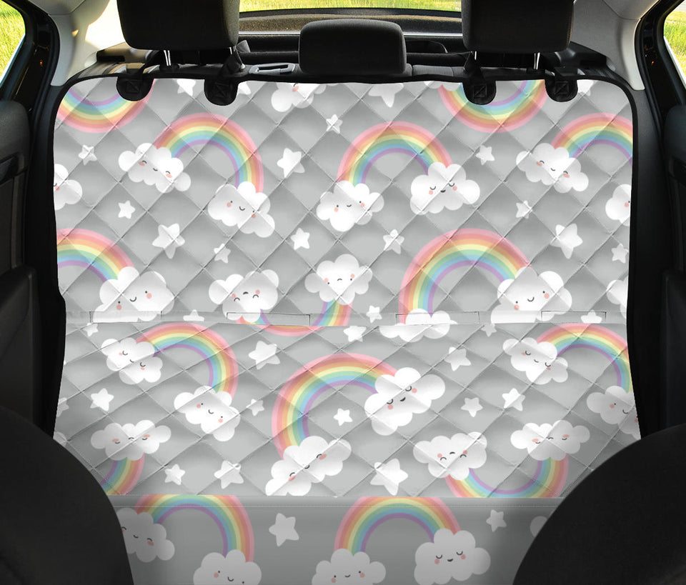 Cute Rainbow Clound Star Pattern Dog Car Seat Covers