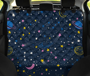 Space Pattern With Planets, Comets, Constellations And Stars Dog Car Seat Covers