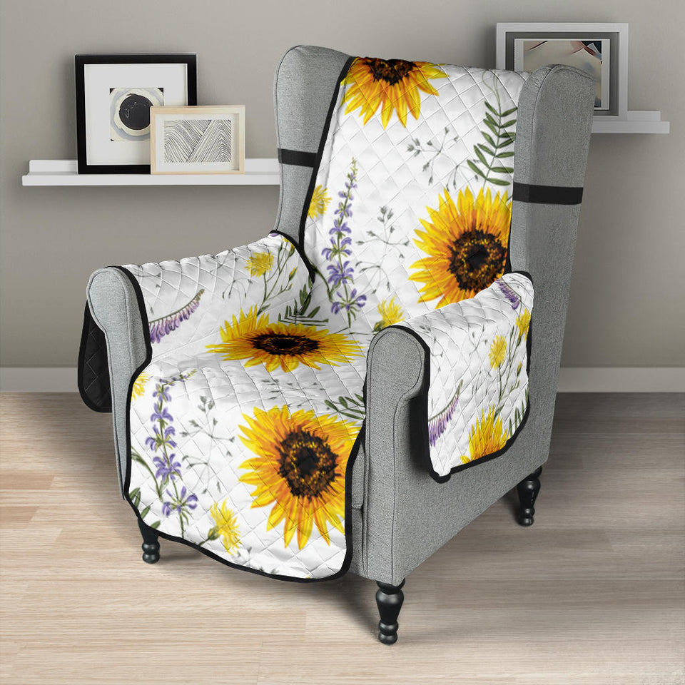 beautiful sunflowers pattern Chair Cover Protector