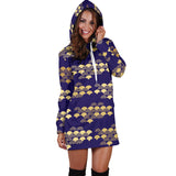 Beautiful Japanese Fan Pattern Women'S Hoodie Dress