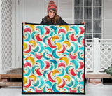 Colorful Moon Pattern Premium Quilt