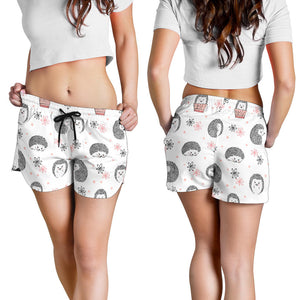 Hedgehog Pattern Print Design 02 Women Shorts
