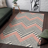 Zigzag Chevron Striped Pattern Area Rug