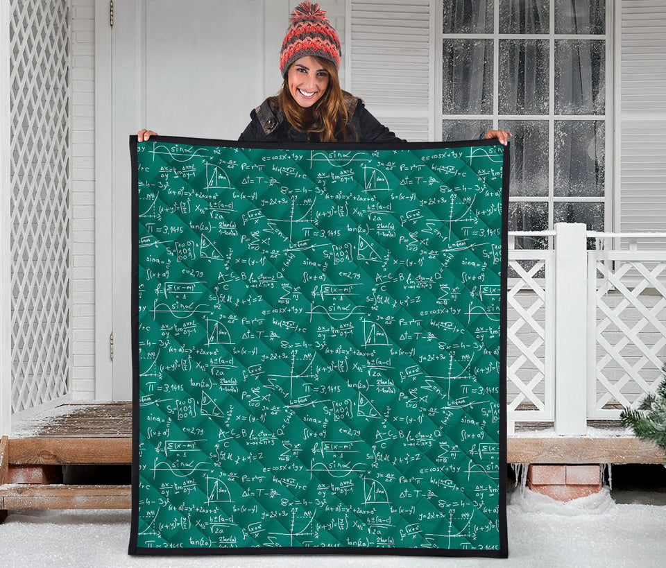 Math Pattern Print Design 01 Premium Quilt