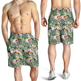 Toucan Tropical Green Jungle Palm Pattern Men Shorts