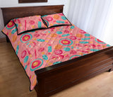 Colorful candy pattern Quilt Bed Set