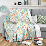 Coral Reef Pattern Print Design 02 Premium Blanket