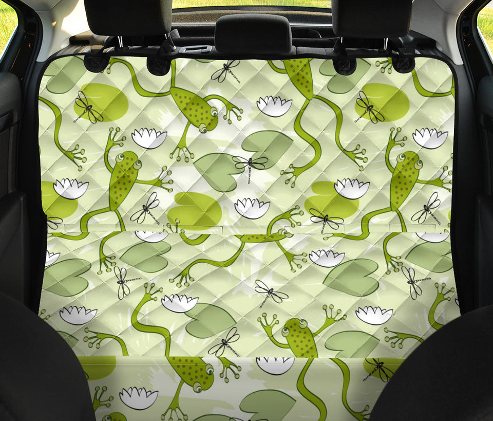 Cute Frog Dragonfly Pattern Dog Car Seat Covers