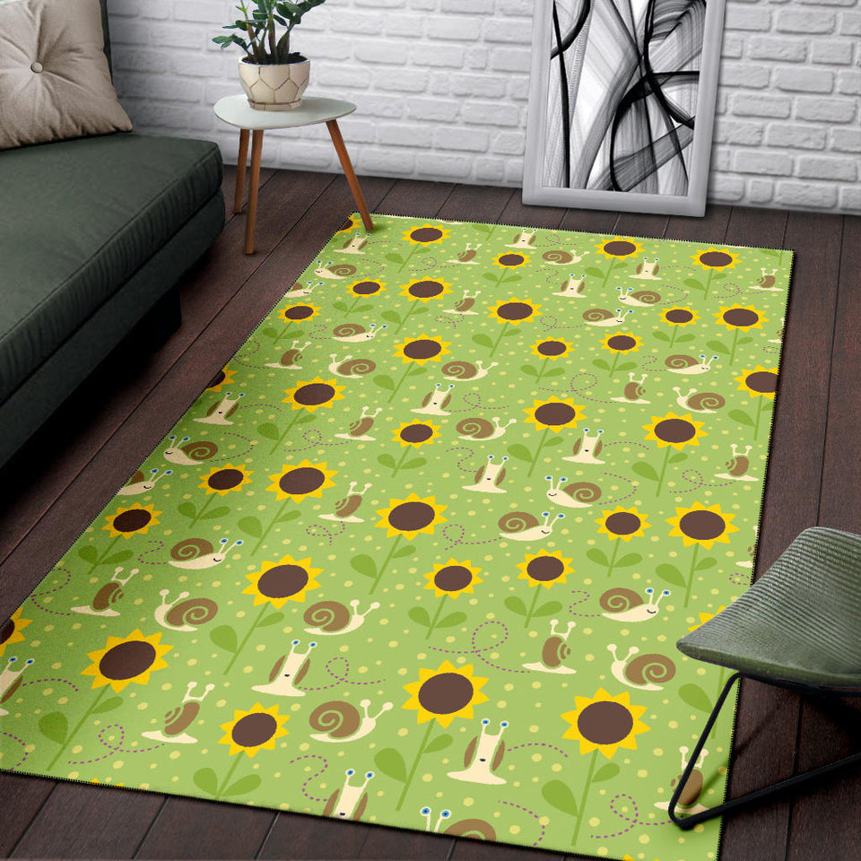 Snail Pattern Print Design 01 Area Rug
